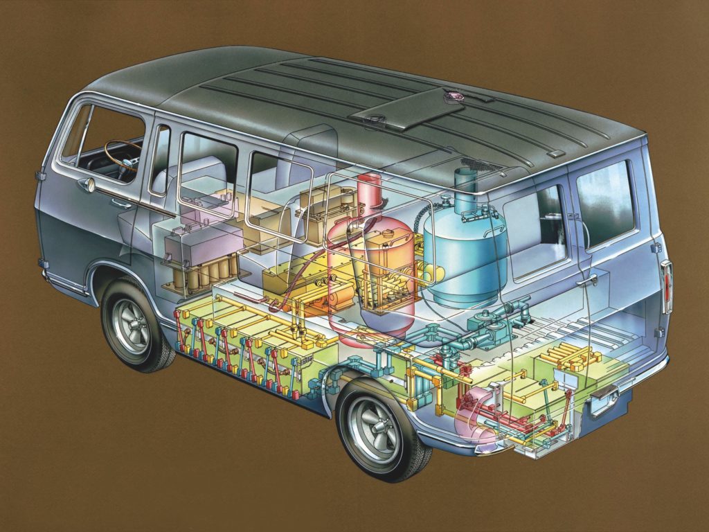 It’s been more than 50 years since  GM tested the world’s first hydrogen- powered vehicle, but Floyd Wyczalek, project manager for fuel cell development on the Electrovan, has clear memories  of working on the innovative venture