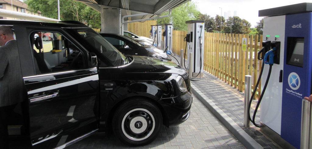 EV charging hub with solar and energy storage installed in Scotland