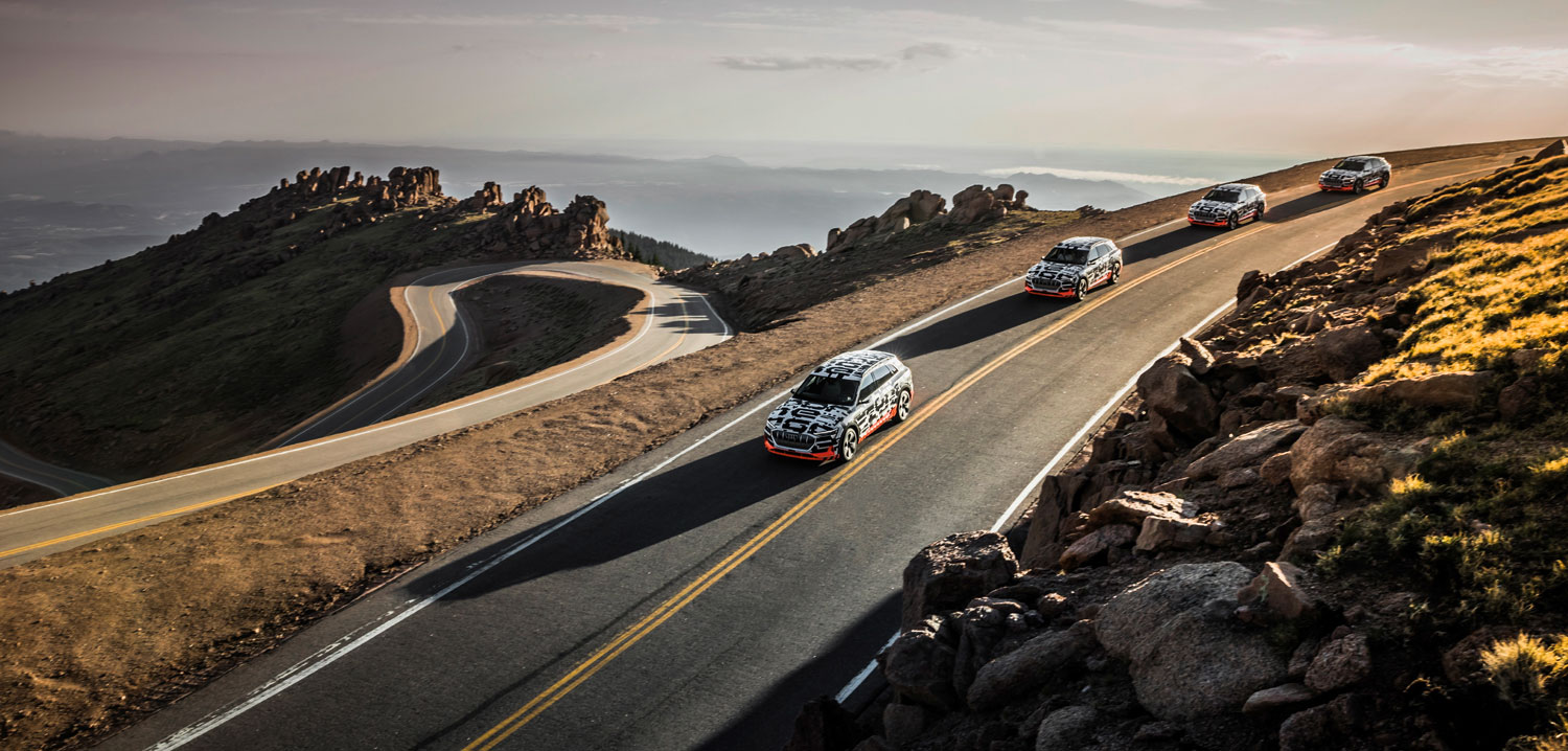 Audi demonstrates etron energy recuperation systems on Pikes Peak