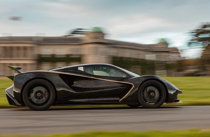 Lotus Evija all-electric hypercar in action at Goodwood race track ...